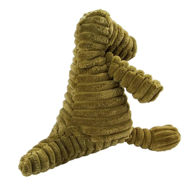 Plush Animal-Shaped Dog Toy – Bite-Resistant Squeaky Corduroy Toy for Small & Large Dogs, Puppies, and Training