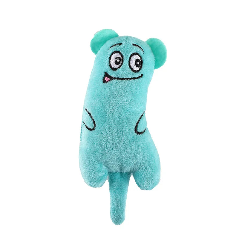 Cute Interactive Plush Cat Toy – Mini Teeth Grinding, Chewing & Squeaky Catnip Toy for Kittens & Cats