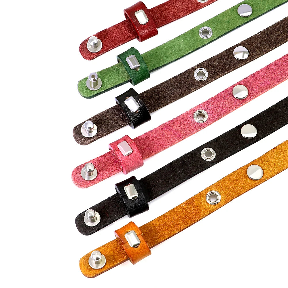 Personalized Adjustable Leather Cat Collar – Custom Name Necklace for Cats, Kittens & Puppies, Anti-Lost Pet Accessory