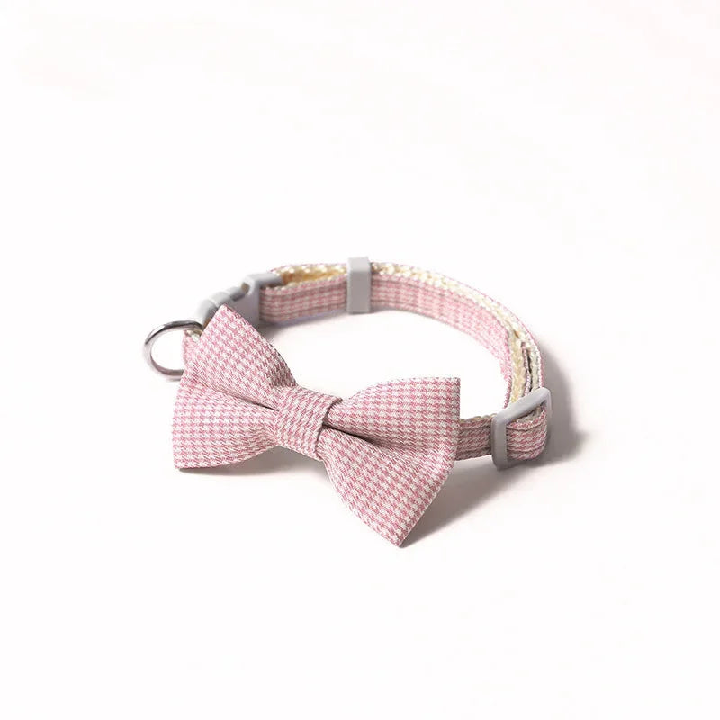 Adjustable Cute Cat Collar with Bow Tie – Stylish Necklace for Cats, Kittens & Small Dogs