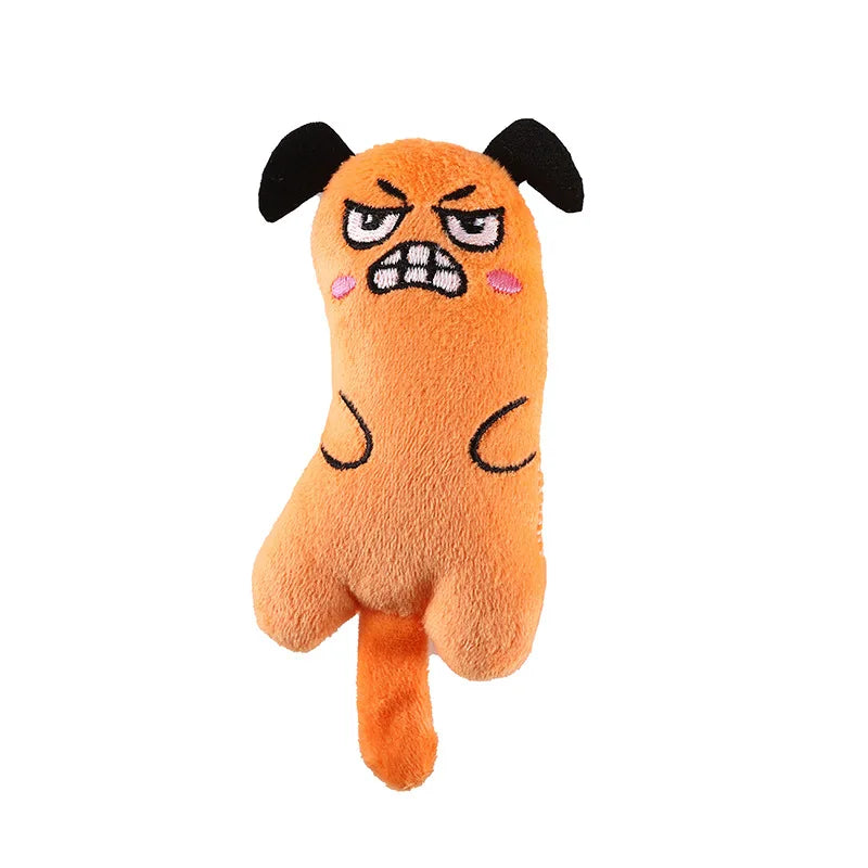 Cute Interactive Plush Cat Toy – Mini Teeth Grinding, Chewing & Squeaky Catnip Toy for Kittens & Cats