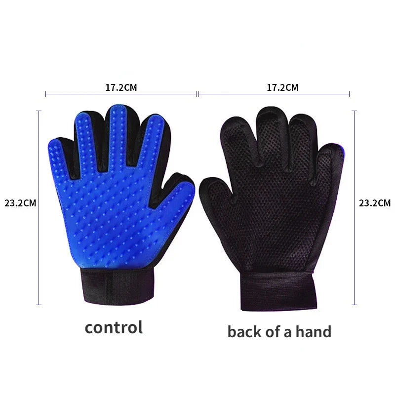Pet Grooming Glove – Wool Deshedding & Massage Glove for Cats and Dogs