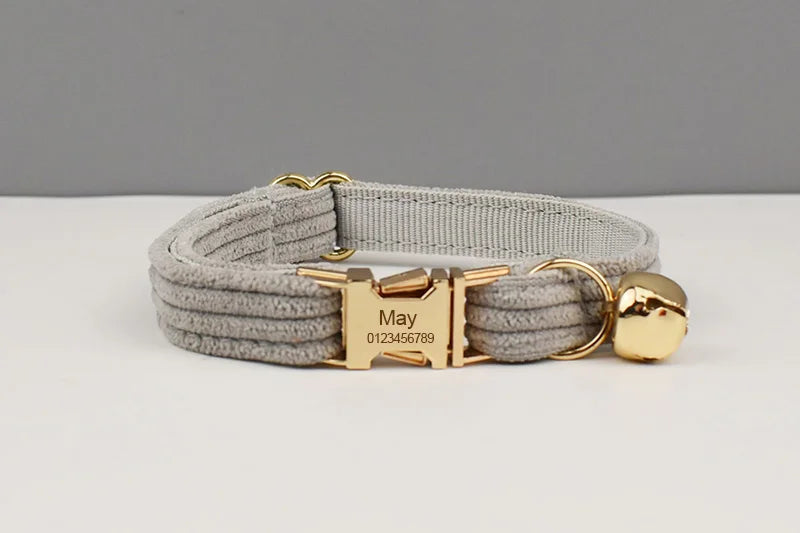 Personalized Cat Collar with Custom ID Tag – Adjustable, Stylish & Safe for Cats and Kittens