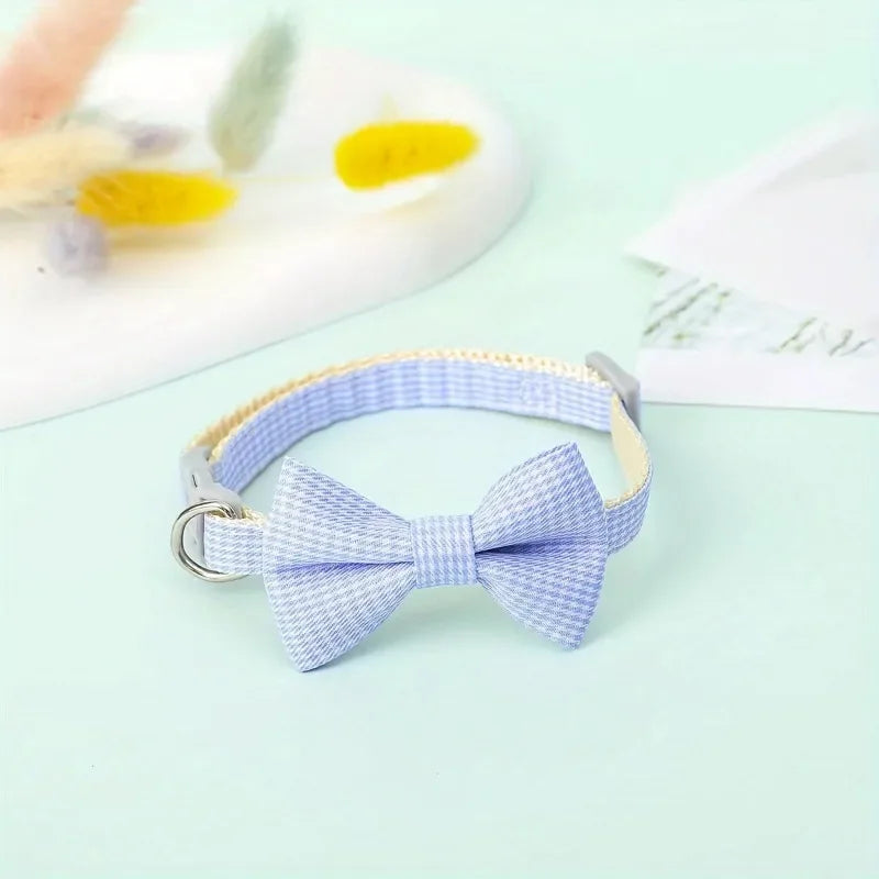 Adjustable Cute Cat Collar with Bow Tie – Stylish Necklace for Cats, Kittens & Small Dogs