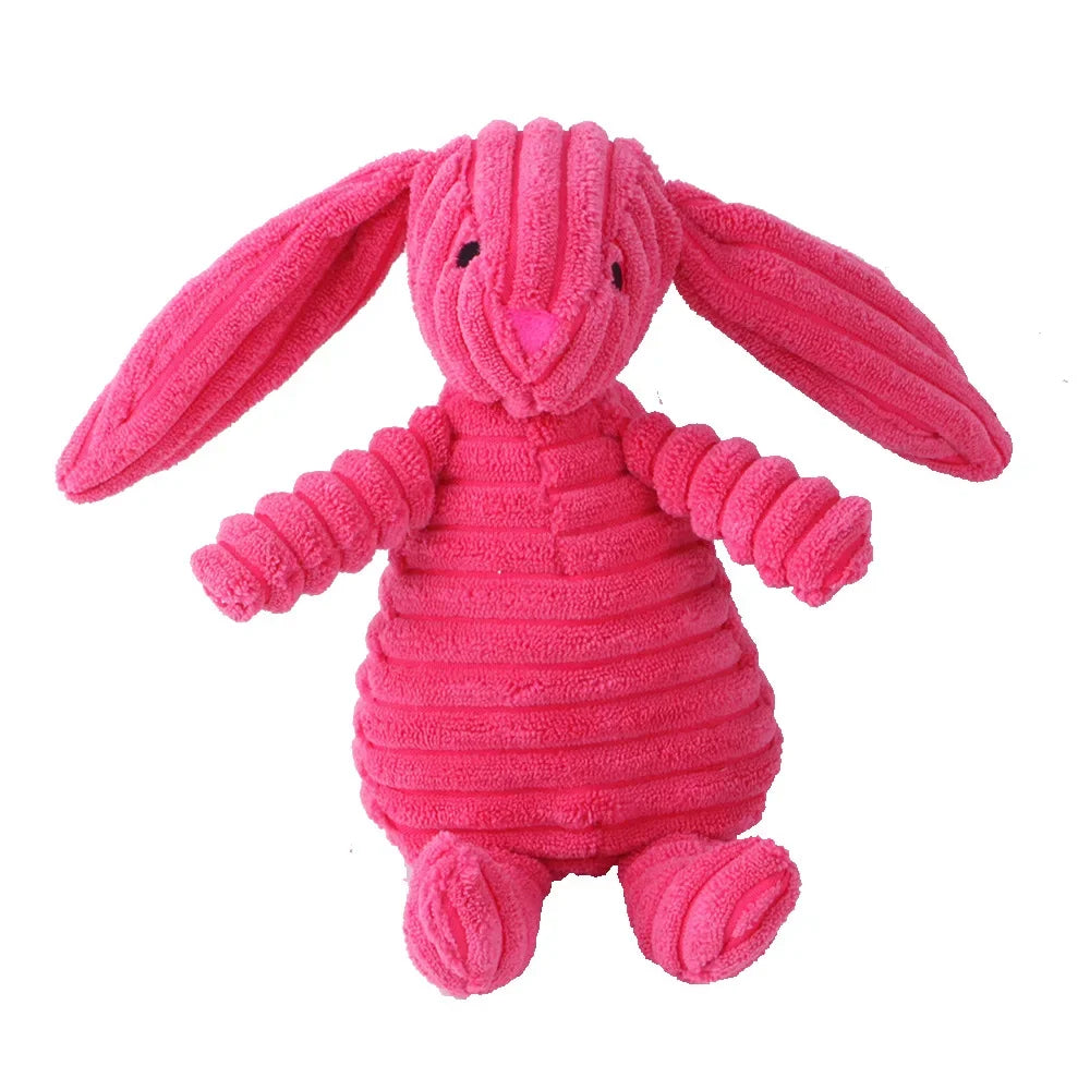 Plush Animal-Shaped Dog Toy – Bite-Resistant Squeaky Corduroy Toy for Small & Large Dogs, Puppies, and Training