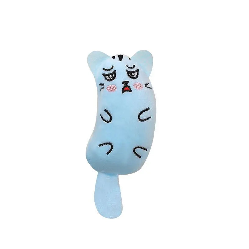 Cute Interactive Plush Cat Toy – Mini Teeth Grinding, Chewing & Squeaky Catnip Toy for Kittens & Cats