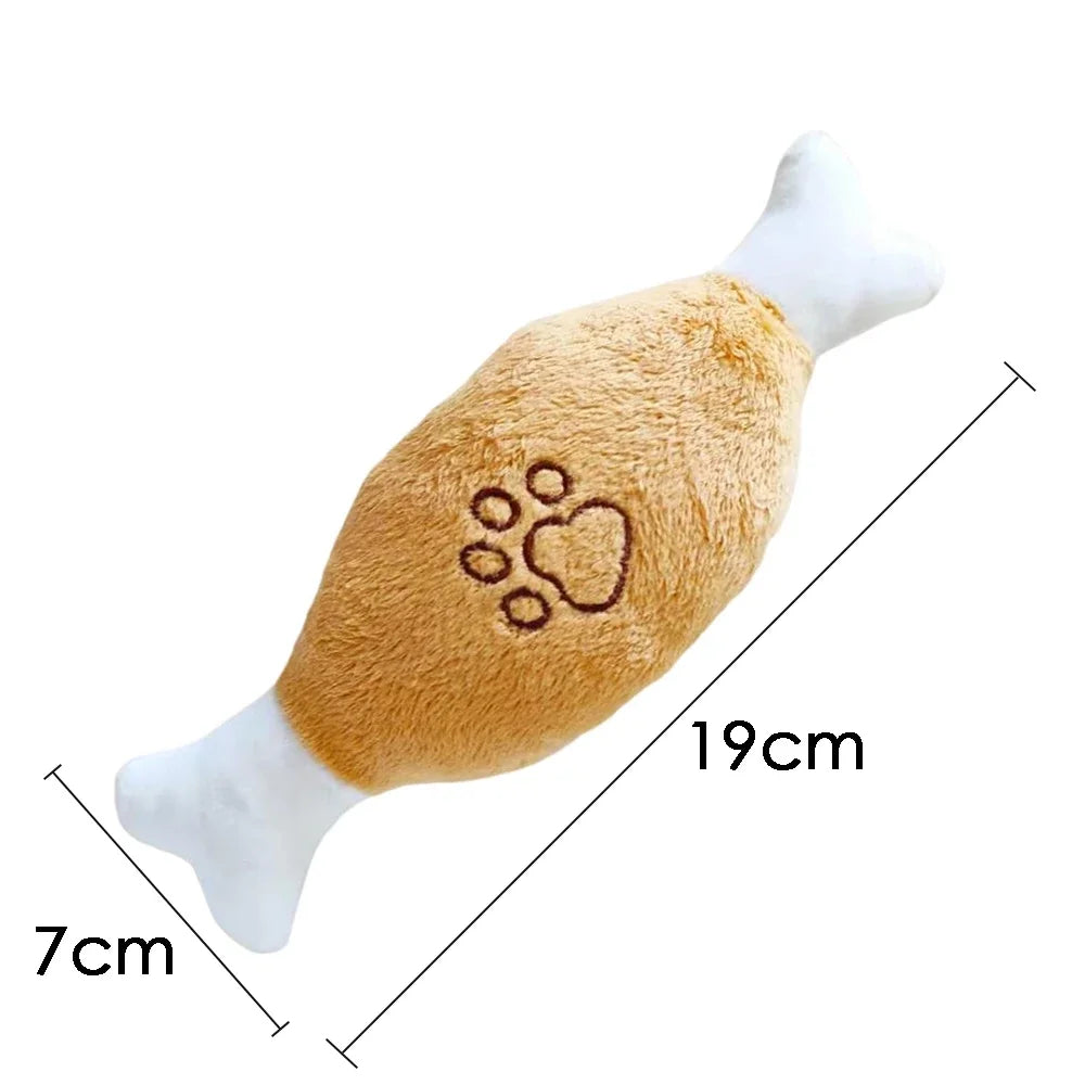 Plush Animal-Shaped Dog Toy – Bite-Resistant Squeaky Corduroy Toy for Small & Large Dogs, Puppies, and Training