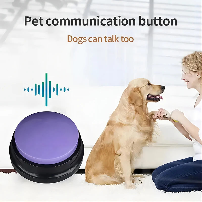 Funny Recordable Dog Toy – Portable Talking Pet Button for Travel & Play, Interactive Speaking Pet Starter