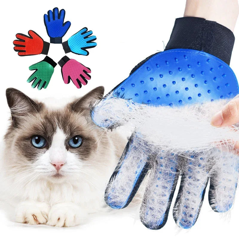 Pet Grooming Glove – Wool Deshedding & Massage Glove for Cats and Dogs