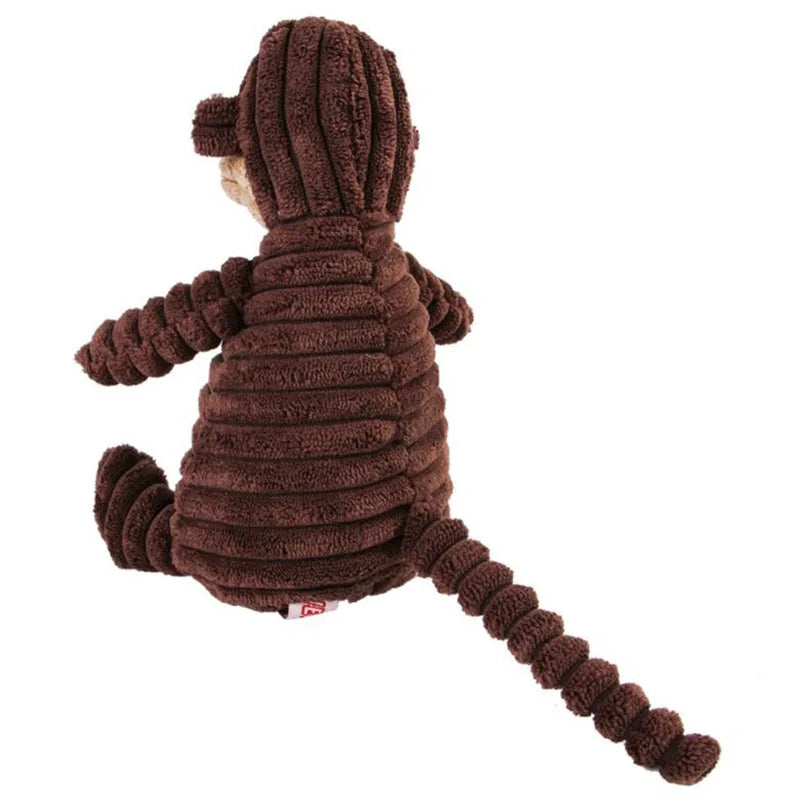 Plush Animal-Shaped Dog Toy – Bite-Resistant Squeaky Corduroy Toy for Small & Large Dogs, Puppies, and Training