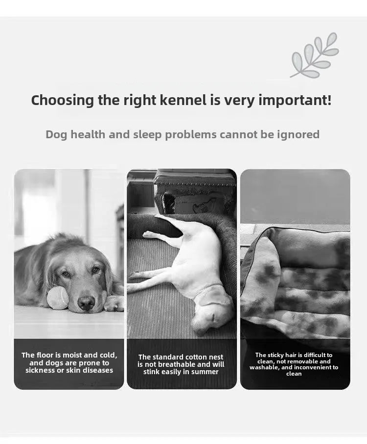 Detachable & Washable Dog Bed – Moisture-Resistant, Tear-Resistant, All-Season Comfort for All Breeds Including Corgi & Teddy
