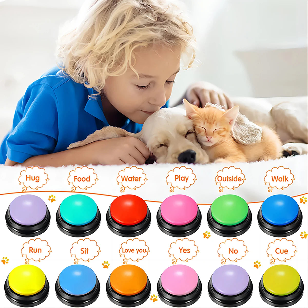 Funny Recordable Dog Toy – Portable Talking Pet Button for Travel & Play, Interactive Speaking Pet Starter